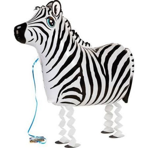 1- Zebra Zoo Walking Pet Balloon- Colorful and great quality. Il_570xn
