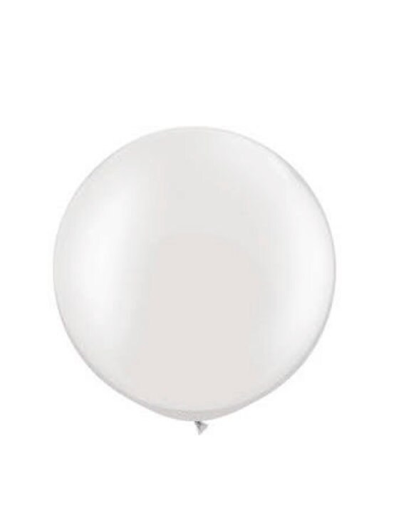 1- Round Solid White 30 inch Balloon- Colorful and great quality. Helium Quality Il_570xn