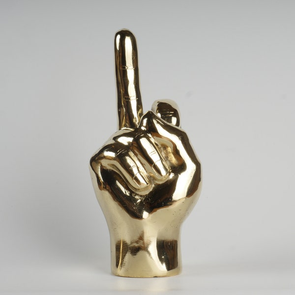 Der Mittelfinger - Messing Mittelfinger Skulptur - Mittelfinger - Messing Handzeichen - Messing Mittelfinger Zubehör - Messing Mittelfinger