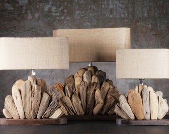 Putra Driftwood Table Lamp: Beach Coastal Decor