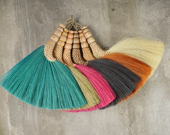 Handcrafted Rayung Fiber Broom: Eco-Friendly Home Decor