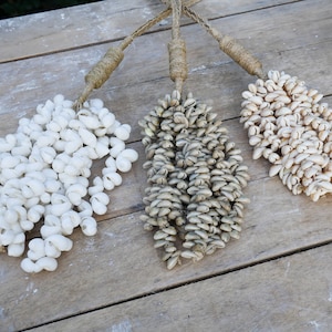 Handmade Seashell Curtain Tassels: Boho Decor Tiebacks (Pair)