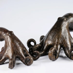 The Bronze Octopus - Handcasted Brass Octopus - Octopus Statue - Marine Art