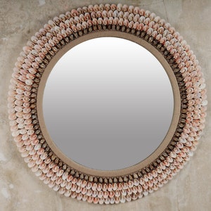The Pink Shell Mirror - Large Mirror - Sea Shells Mirror