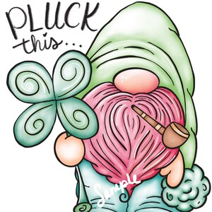 Pluck This Lepregnome  - PNG Clipart Commercial Use Instant Digital Download Dye Sublimation