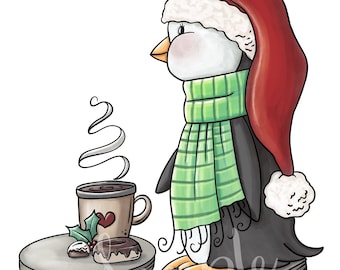 Christmas Treats and Penguin - PNG Clipart Commercial Use Instant Digital Download Dye Sublimation