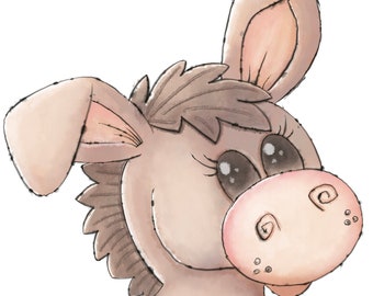 Just Dilly Donkey - PNG Clipart Commercial Use Instant Digital Download Dye Sublimation