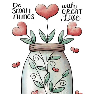 Small Things Great Love Valentine's Day - PNG Clipart Commercial Use Instant Digital Download Dye Sublimation