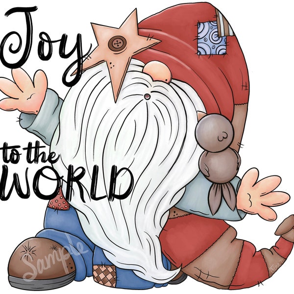 Singing Gnome - PNG Clipart Commercial Use Instant Digital Download Dye Sublimation