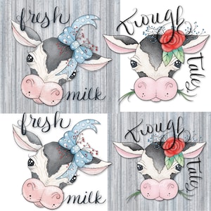 4 imágenes de leche fresca / cuentos de comederos - PNG Clipart Uso comercial Descarga digital instantánea Sublimación de tinta