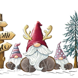 Gnomy z Bieguna Północnego - PNG Clipart Komercyjne użycie Natychmiastowe pobieranie cyfrowe Sublimacja barwnika