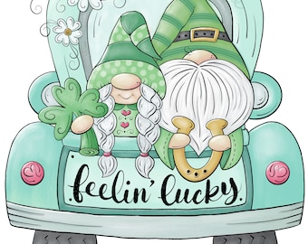 St. Patrick’s Day Gnome Couple - PNG Clipart Commercial Use Instant Digital Download Dye Sublimation