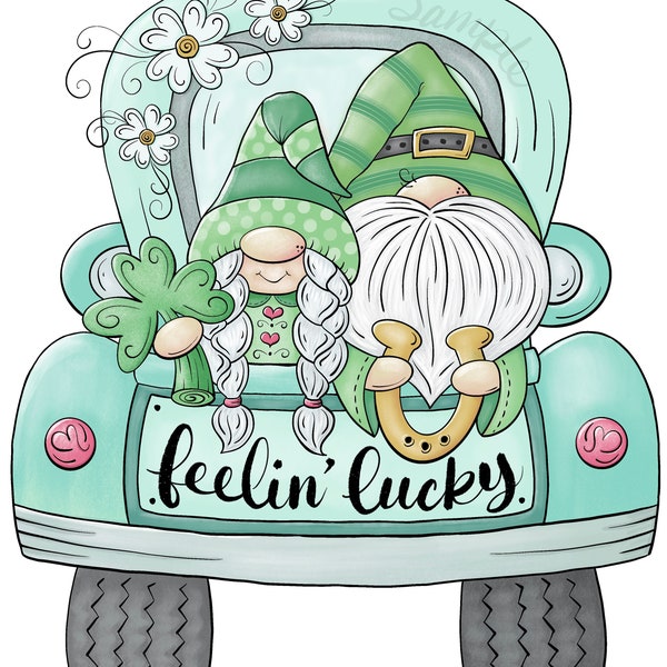 St. Patrick’s Day Gnome Couple - PNG Clipart Commercial Use Instant Digital Download Dye Sublimation