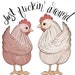 2 for 1 - Girl Talk Hens - PNG Clipart Commercial Use Instant Digital ...