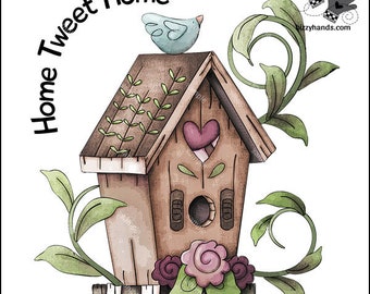 Home Tweet Home - PNG Clipart Commercial Use Instant Digital Download Dye Sublimation