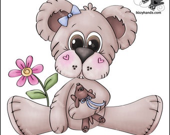 Bear's New Puppy - PNG Clipart Commercial Use Instant Digital Download Dye Sublimation