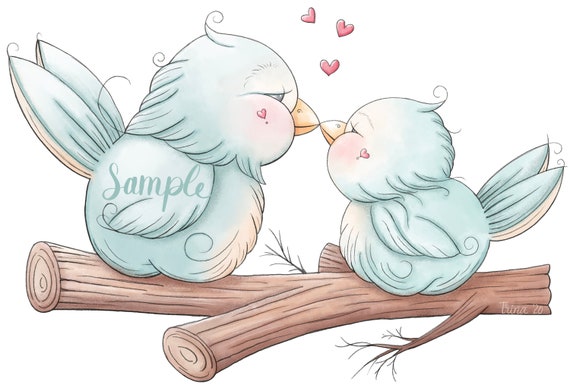 Two Love Birds Clipart