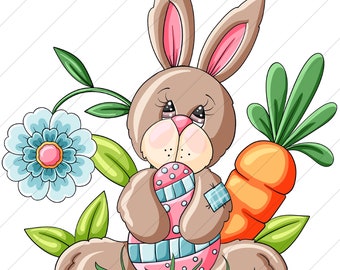 Easter Bunny Rabbit 2023 - PNG Clipart Commercial Use Instant Digital Download Dye Sublimation