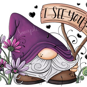 Widzę Cię Troskliwy Gnom Przyjaciel - PNG Clipart Komercyjne Wykorzystanie Natychmiastowe Pobieranie Cyfrowe Sublimacja Barwienia