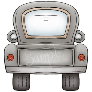 Old Grey Back End of Truck - PNG Clipart Commercial Use Instant Digital Download Dye Sublimation
