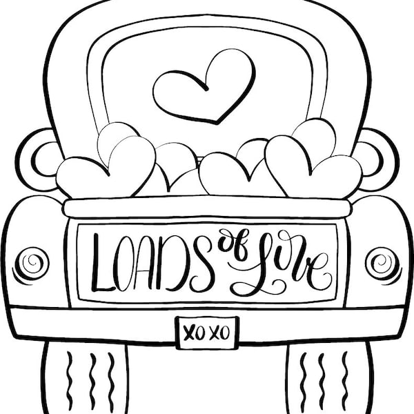 Valentines Day Truck - Etsy
