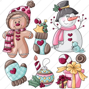 Warm & Cozy Christmas Snowman 2023-Clip Art Designs Graphics Illustrations Sublimation PNG Instant Digital Download, Commercial Use Allowed