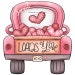 Loads of Love Valentine's Day Truck -PNG Clipart Commercial Use Instant Digital Download Dye Sublimation 