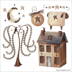 This Old House - Clip Art Designs Graphics Illustrations Sublimation PNG Instant Digital Download, Commercial Use Allowed