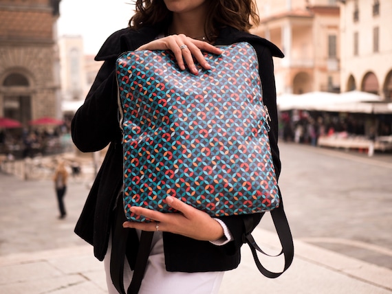 Backpack With Geometric Pattern Etsy Canada