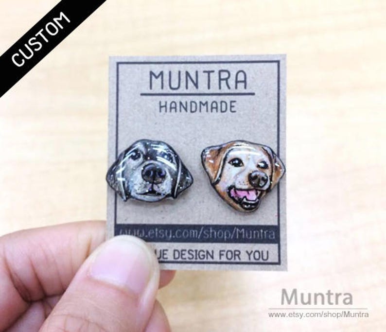 MADE to ORDER PET Stud Earrings Custom Dog Earrings Custom Etsy