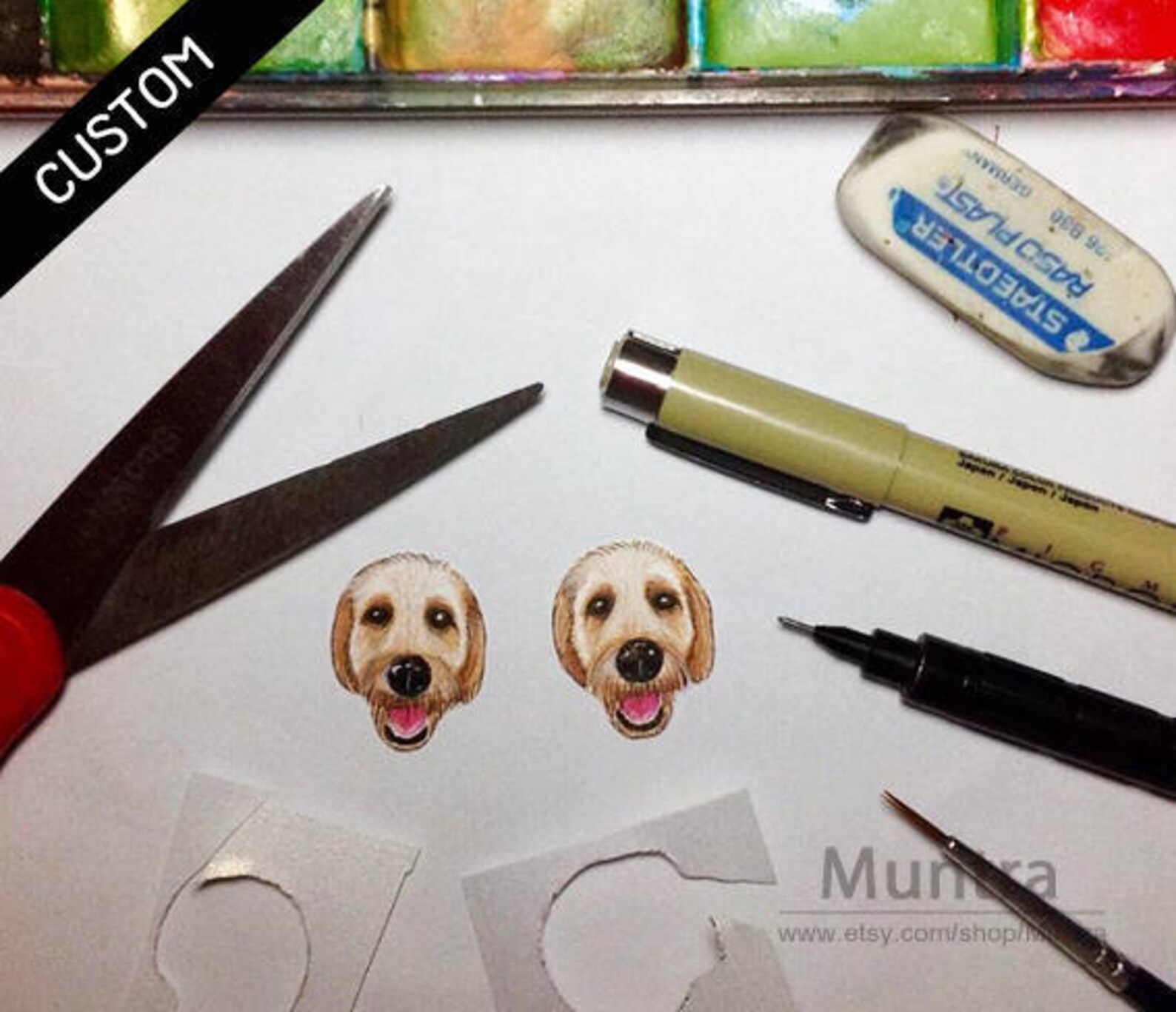 CUSTOM DOG EARRINGS Pet Stud Earrings Resin Earrings Custom Etsy