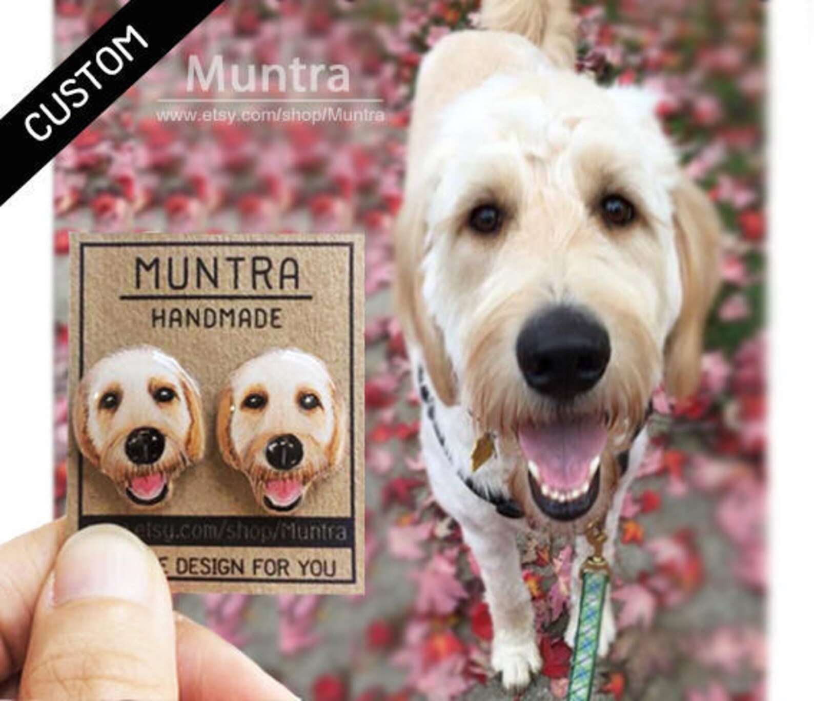 CUSTOM DOG EARRINGS Pet Stud Earrings Resin Earrings Custom Etsy