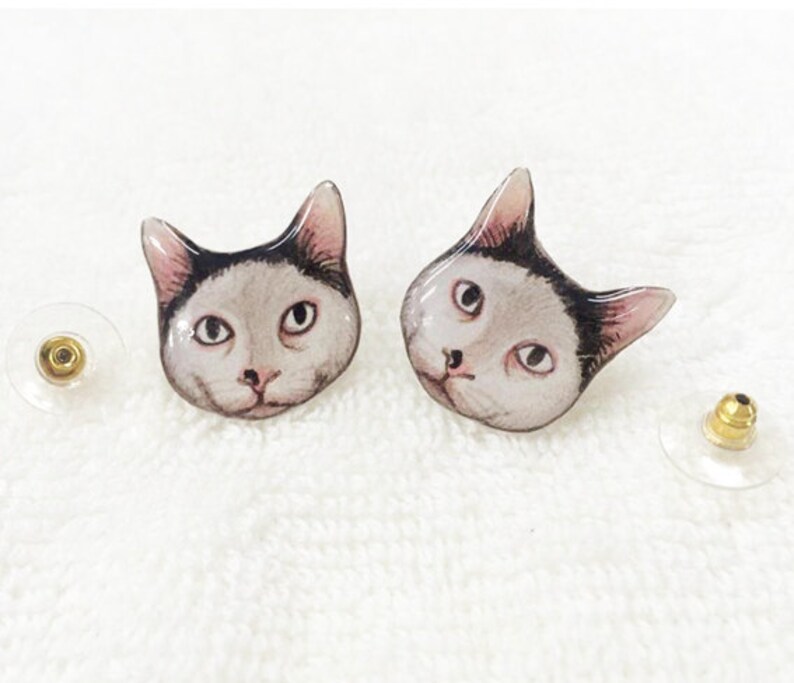 custom cat earrings