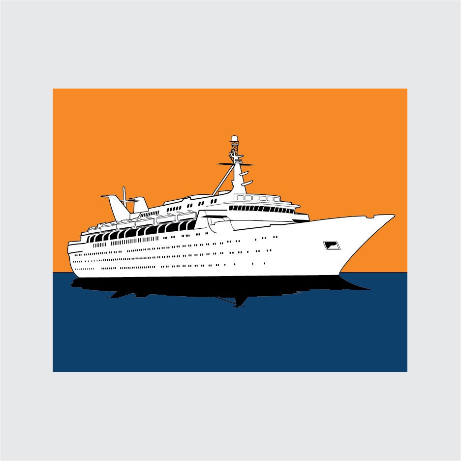 Cruise Ship Art Print 8x10 PRINTABLE Cruise Instant Etsy