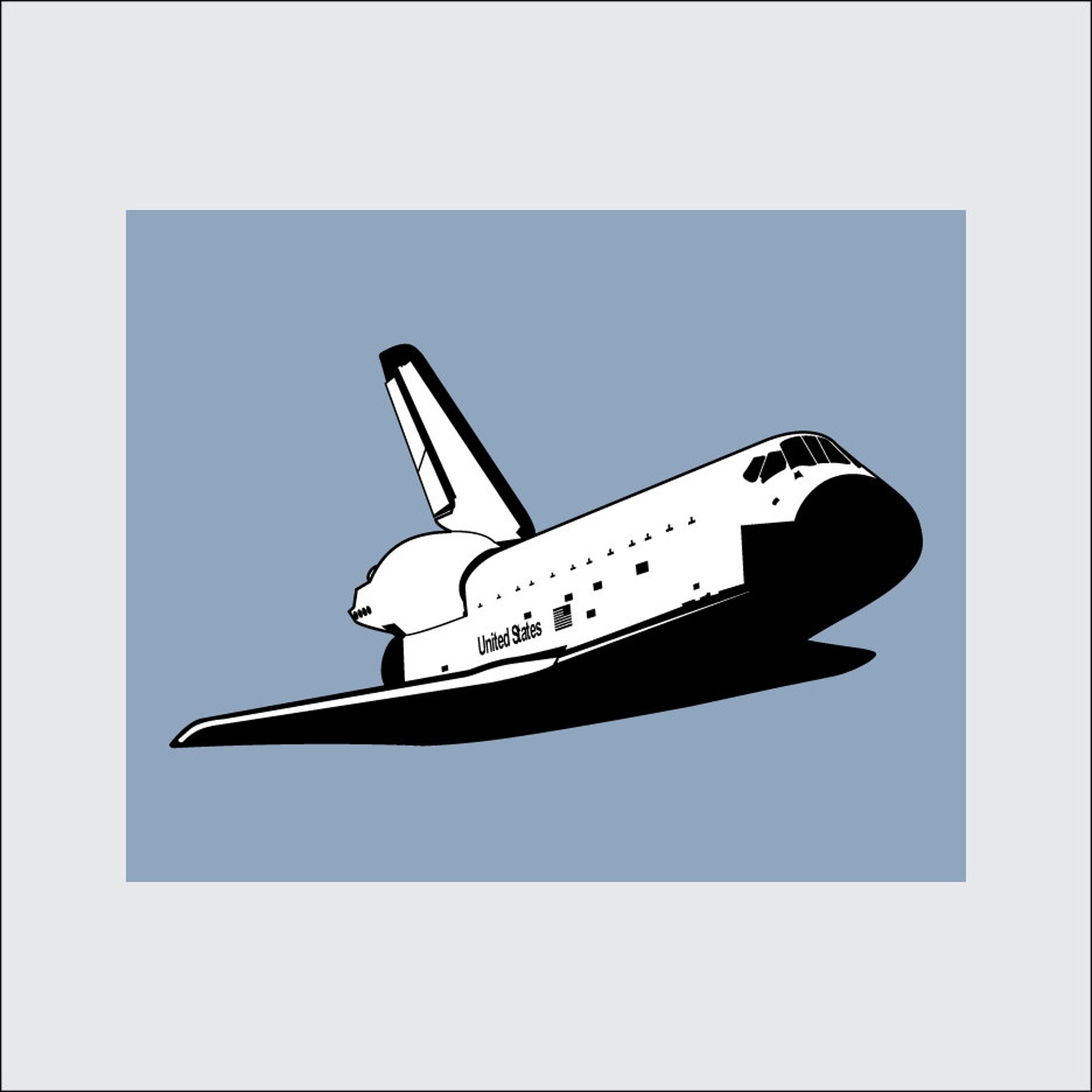Space Shuttle Art Print 8x10 PRINTABLE NASA Instant | Etsy
