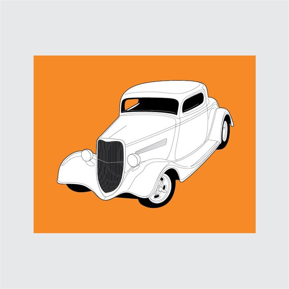 Custom Car Art Print 8x10 PRINTABLE Classic Car Instant | Etsy