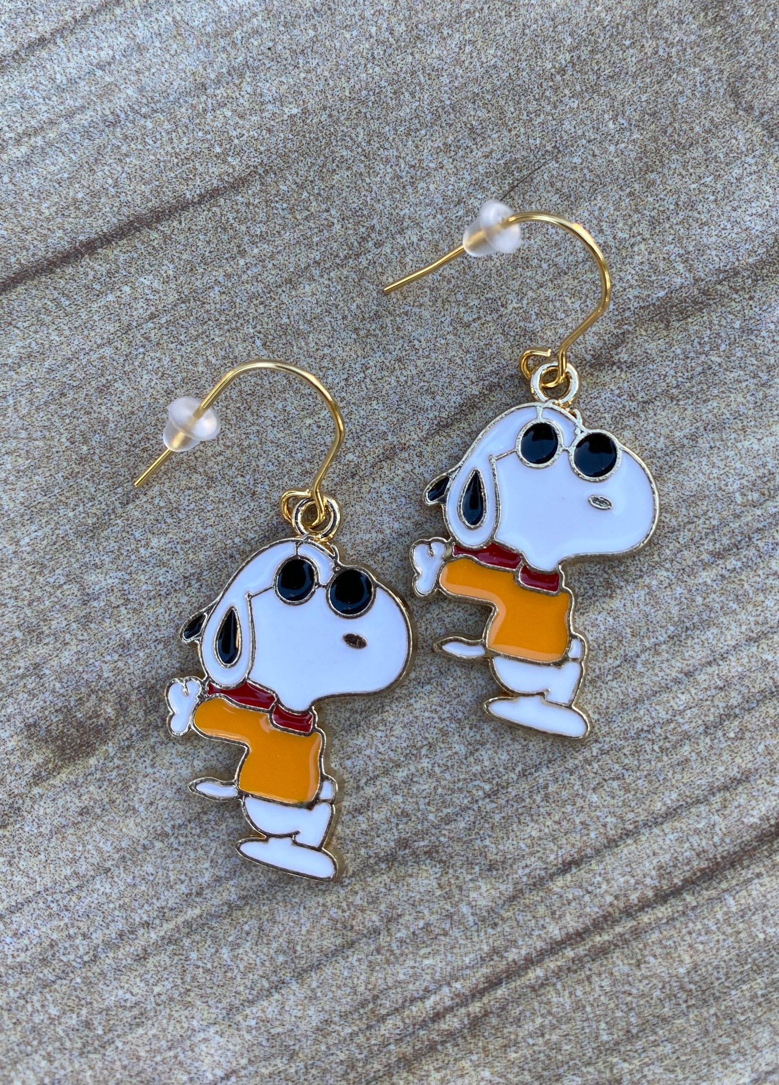 Snoopy Earrings Peanuts Earrings Snoopy Jewelry Joe Cool Etsy
