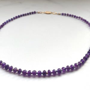 Collar de amatista morada natural, collar de amatista, collar morado,