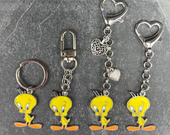 3pcs Tweety bird cool silica gel key chain pendant key chains figure cute new 
