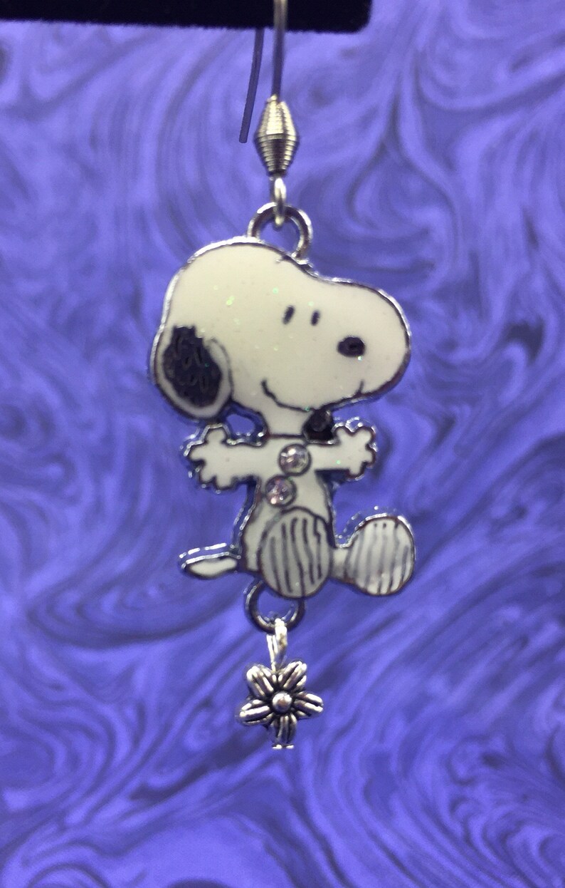 Snoopy Ohrringe Erdnüsse Ohrringe Blume niedlich Hund Etsy