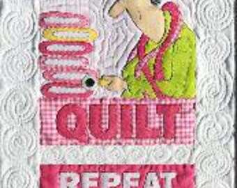 Eat Sleep Quilt Repeat Quilt Wall Hanging Pattern by Amy Bradley