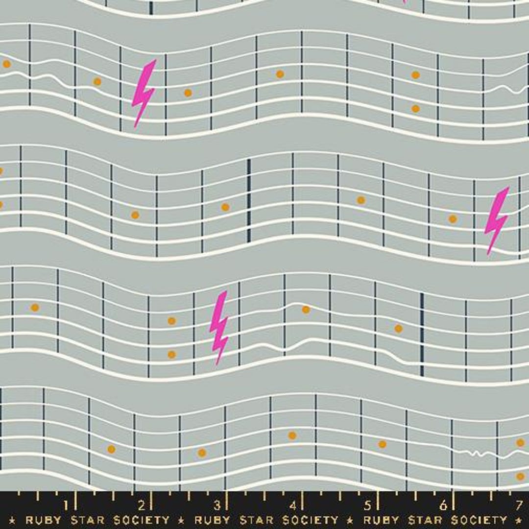Teddy and the Bears Musical Notes Oyster by Ruby Star Society for Moda ...