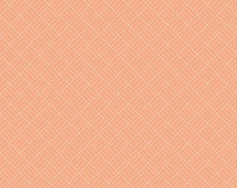Wildwood Wander Crosshatch Peach Fabric by Riley  **Clearance