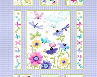 Flutter the Butterfly Fabric Panel by Susybee for Clothworks