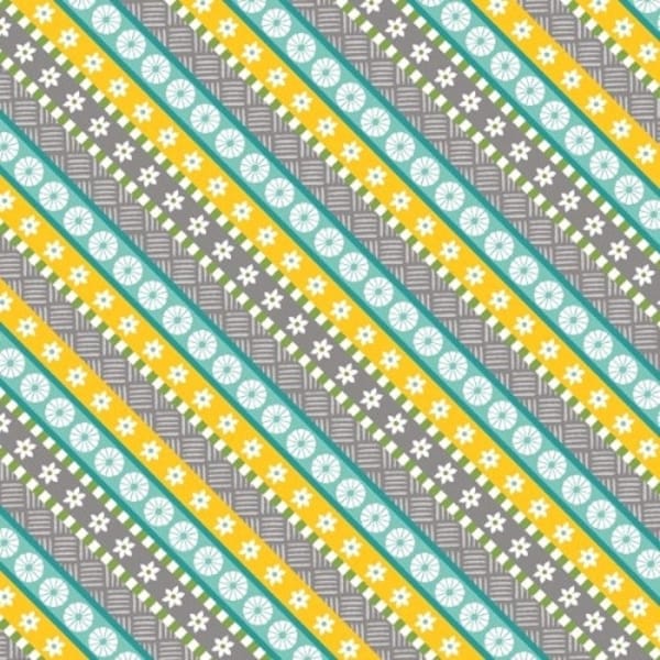 Gone Glamping Gray Stripe, From Wilmington Prints, by Anne Rowan Collection