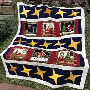 Bright Stars PDF Download Panel Quilt Pattern by Quilting Renditions