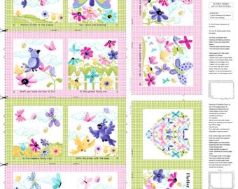 Flutter the Butterfly Book Fabric Panel by Susybee for Clothworks