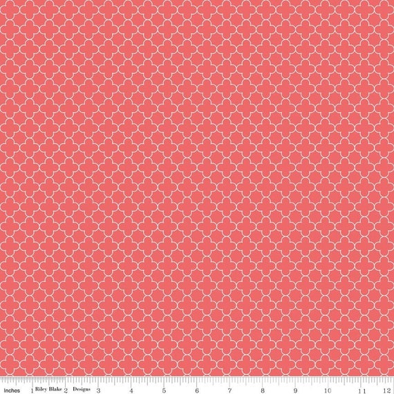 Red cheap quatrefoil fabric
