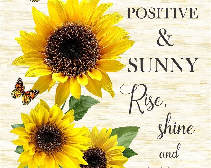 Advice From a Sunflower Fabric Panel From Timeless Treasures #13 - Etsy
