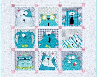 Cats PDF Download Quilt Pattern by Amy Bradley